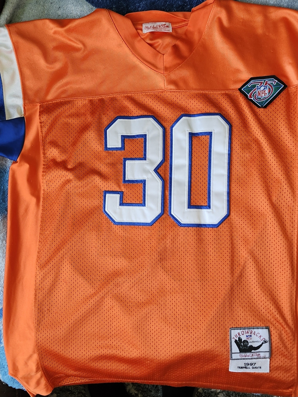Mitchell & Ness Orange NFL BRONCOS Throwback #30 Jersey
